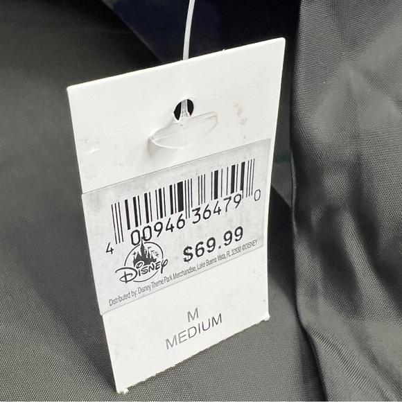 Walt Disney World Windbreaker Rain Jacket Watercolor Art Castle M NEW W TAGS - Picture 6 of 10
